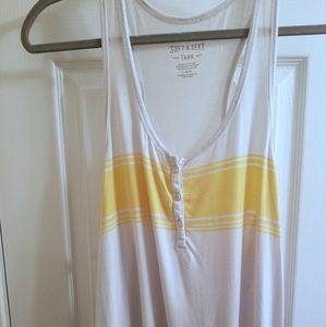 American Eagle Soft & Sexy Yellow Stripe Tank